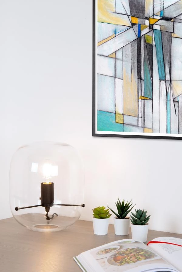Lucide VITRO - Lampe de table - 1xE27 - Transparent - ambiance 1